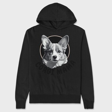 Corgi Mama, Hanorac Oversize Barbati (Unisex)