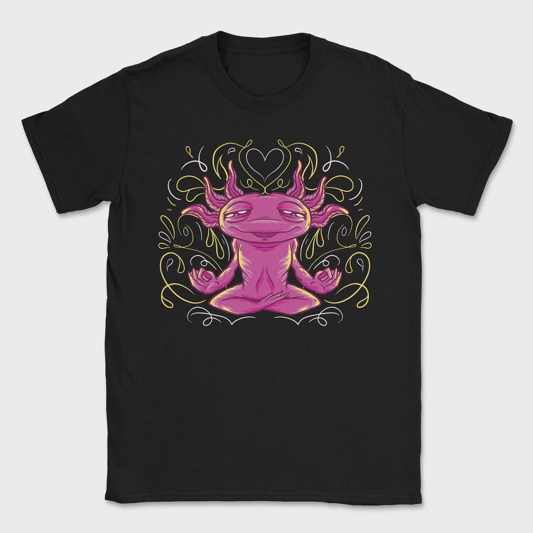 Axolotl Meditation Meditating, Tricou Barbati (Unisex)