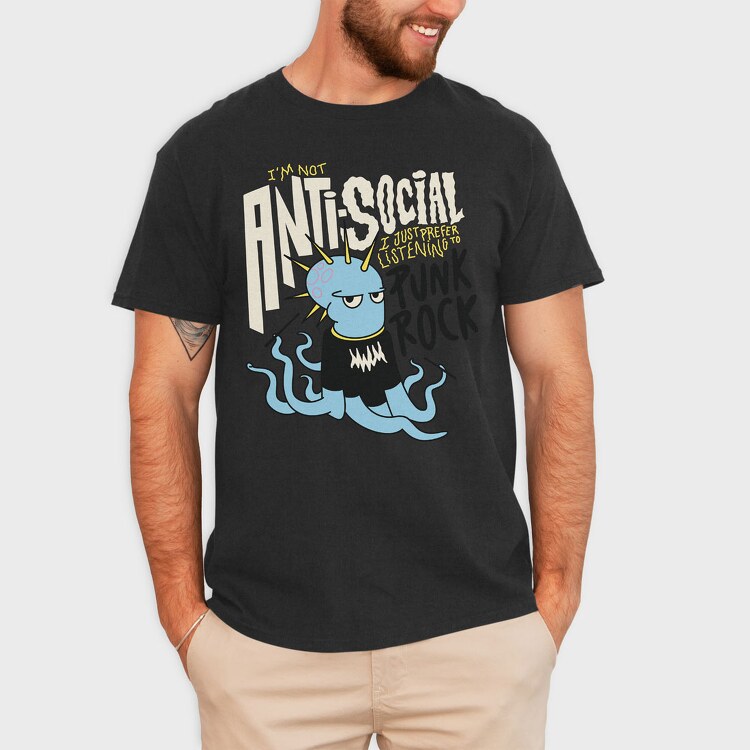 Punk Rock Octopus, Tricou Barbati (Unisex)