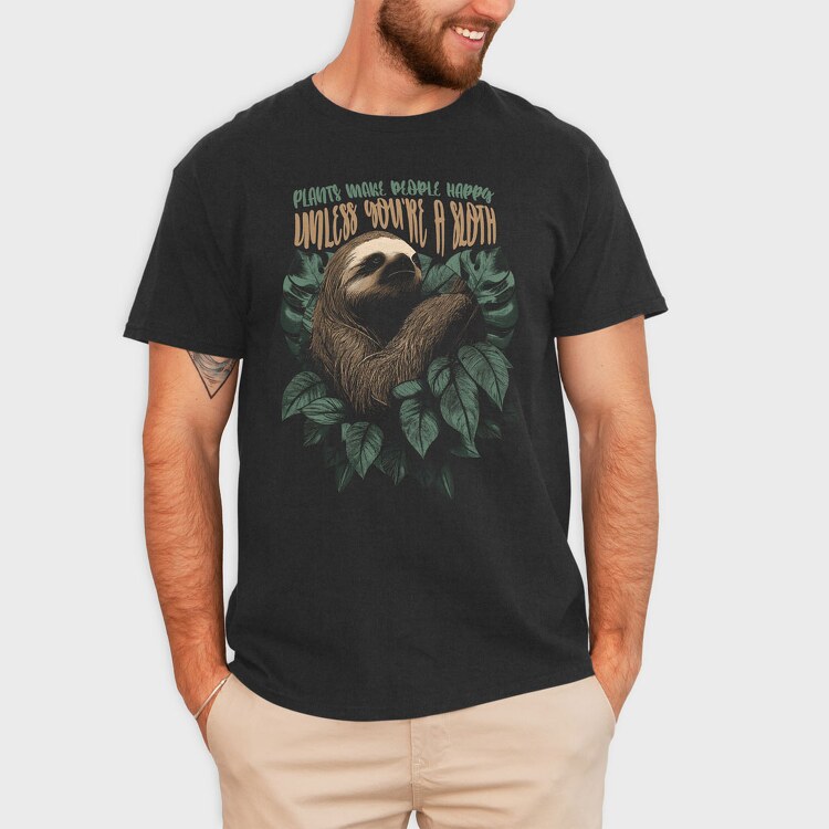 Sloth Plants, Tricou Barbati (Unisex)