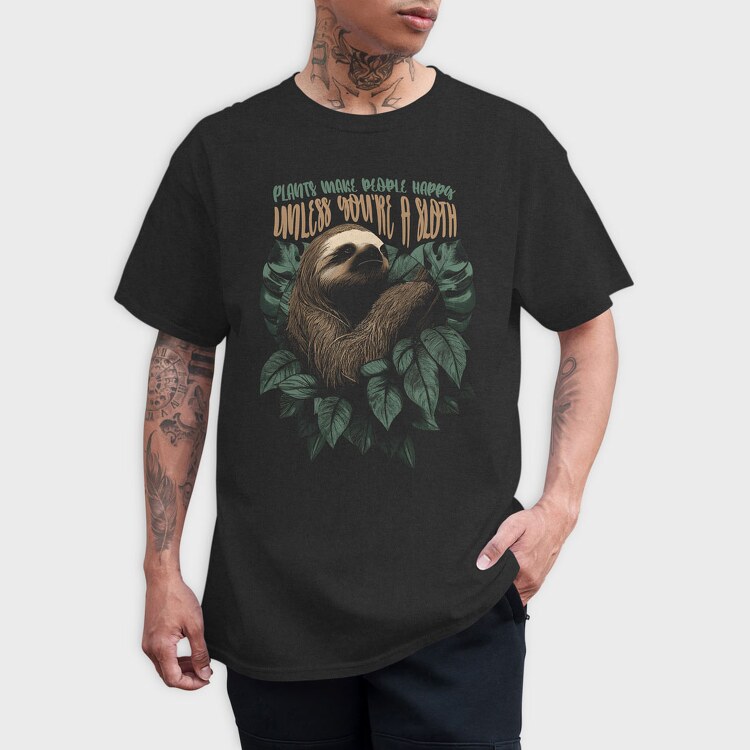 Sloth Plants, Tricou Barbati (Unisex)