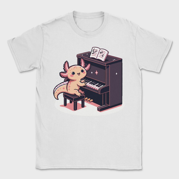 Axolotl Pianist, Tricou Barbati (Unisex)