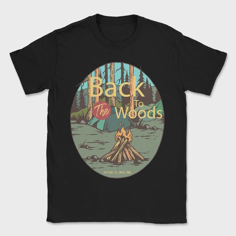 Camp Fire, Tricou Barbati (Unisex)