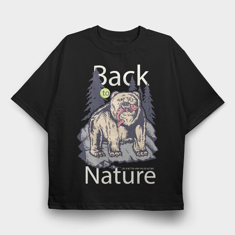 Hunting Bear, Tricou Oversize Barbati (Unisex)
