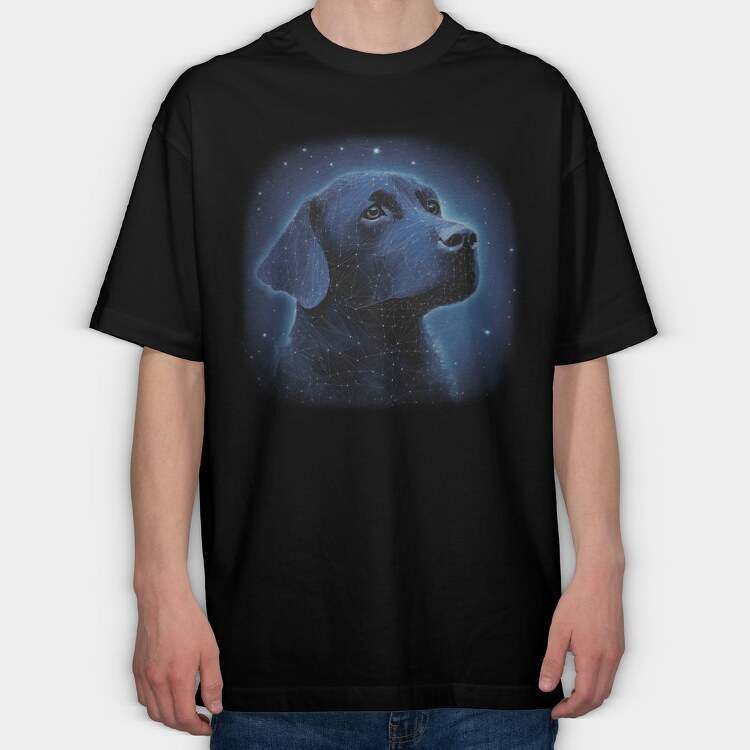 Constelation Labrador Dog, Tricou Oversize Barbati (Unisex)