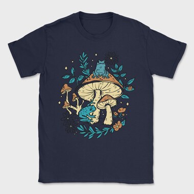 Cottagecore Moshrooms Frogs, Tricou Barbati (Unisex)