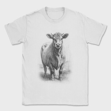 Cow Hand Drawn Style Braunvieh, Tricou Barbati (Unisex)