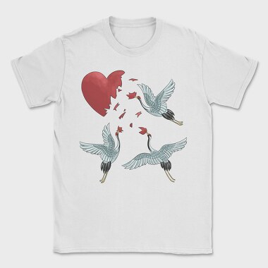 Crane Broken Heart, Tricou Barbati (Unisex)