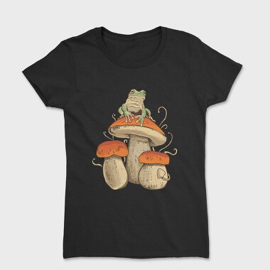 Cottagecore Mushroom Frog, Tricou Femei