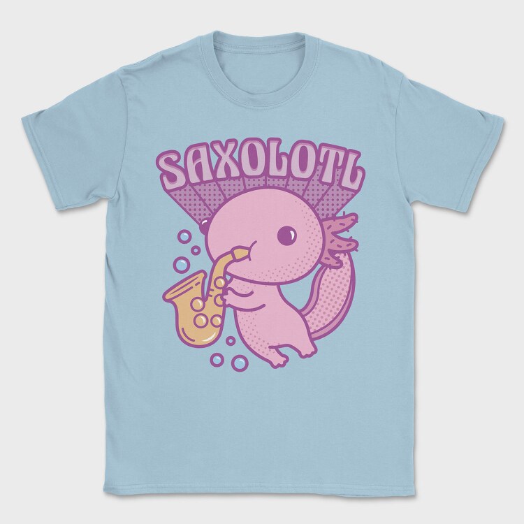 Axolotl Playing Saxophone Saxolotl, Tricou Barbati (Unisex)