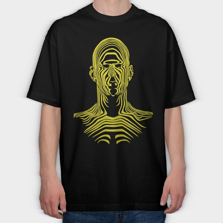 Yellow Lines Man, Tricou Oversize Barbati (Unisex)