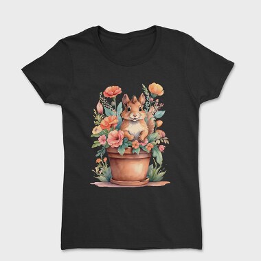 Cottagecore Watercolor Squirrel, Tricou Femei