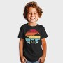 Retro Sunset Cat Funny, Tricou Copii