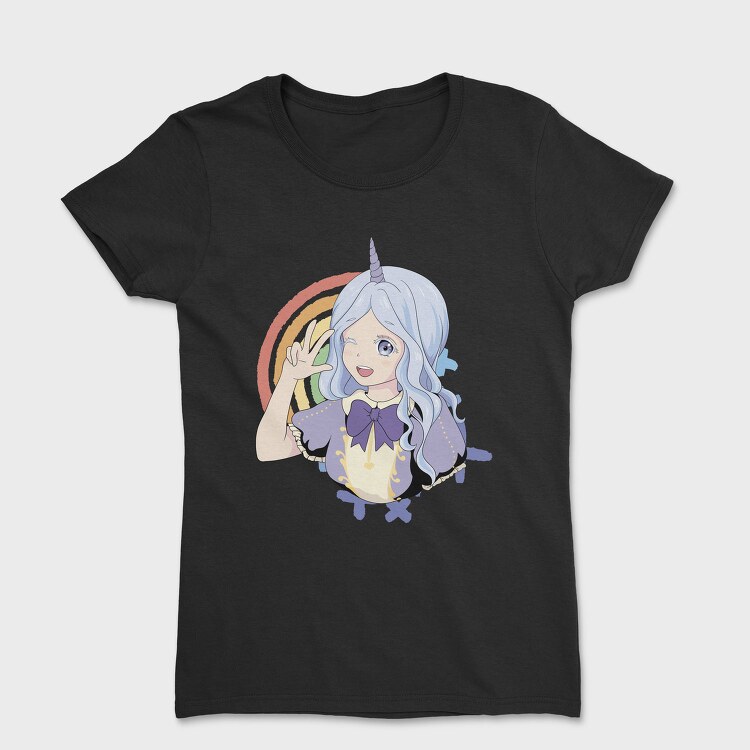 Unicorn Rainbow Girl, Tricou Femei
