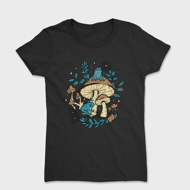 Cottagecore Moshrooms Frogs, Tricou Femei