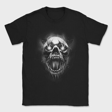 Creepy Skull Light Monochrome, Tricou Barbati (Unisex)