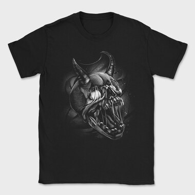 Creepy Skull Monochrome, Tricou Barbati (Unisex)