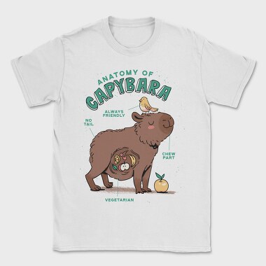 Cute Capybara Anatomy, Tricou Barbati (Unisex)