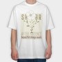 Flower Text Patience, Tricou Oversize Barbati (Unisex)