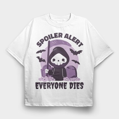 Cute Reaper Spoiler, Tricou Oversize Barbati (Unisex)