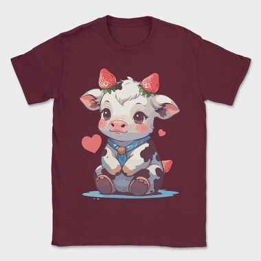 Cute Strawberry Cow, Tricou Barbati (Unisex)