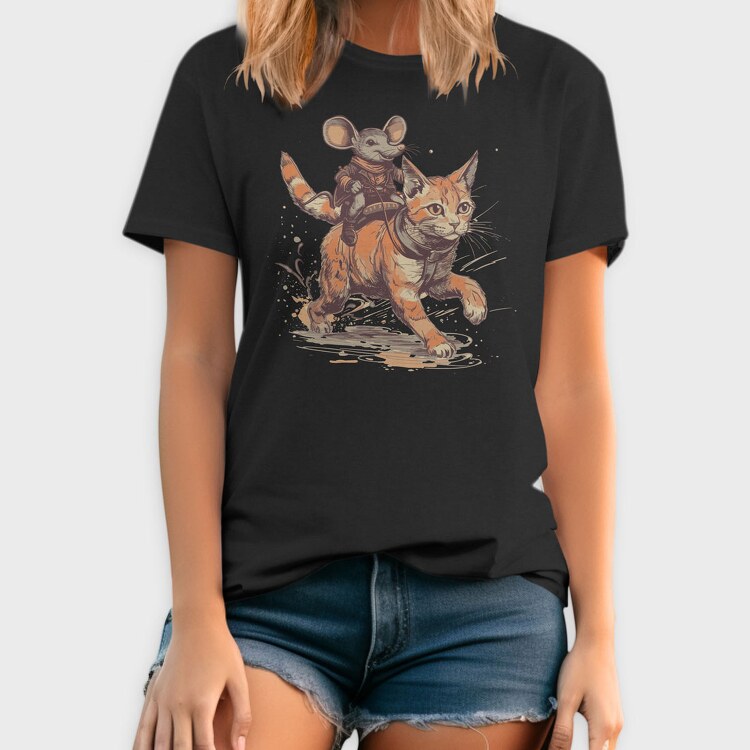 Mouse Cowboy Cat, Tricou Barbati (Unisex)