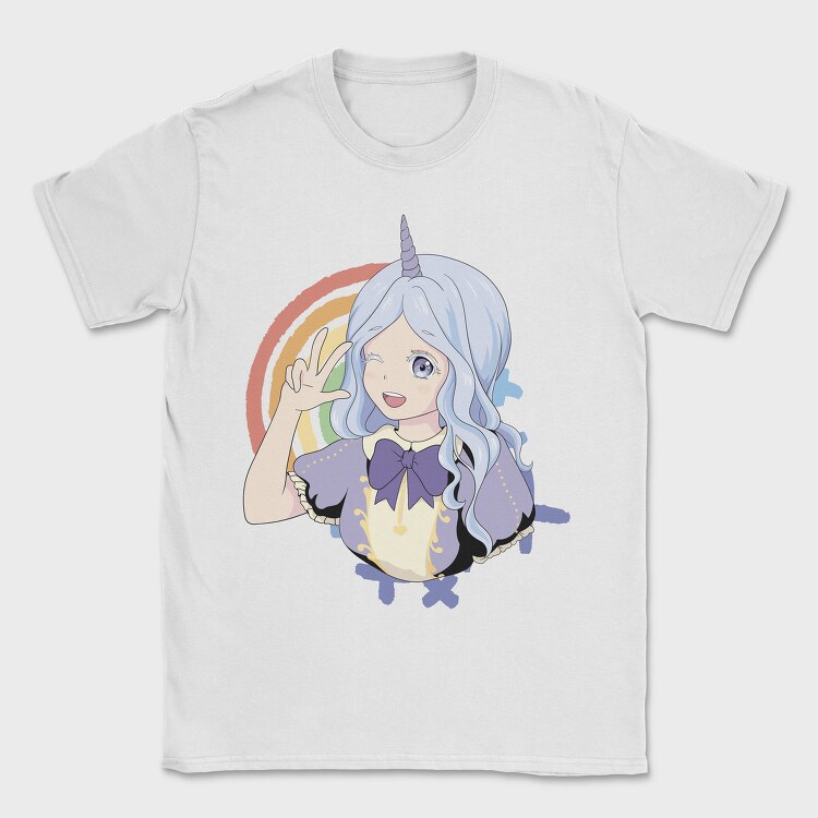 Unicorn Rainbow Girl, Tricou Barbati (Unisex)
