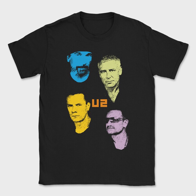 U2 Faces, Tricou Barbati (Unisex)