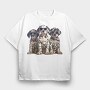 Dalmatas With Sunglasses, Tricou Oversize Barbati (Unisex)