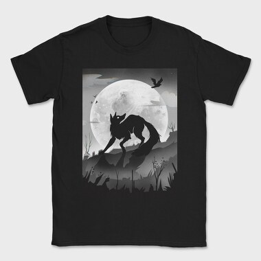 Dark Animals Wolf Silhouette, Tricou Barbati (Unisex)