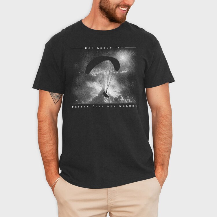 Paraglider Silhouette, Tricou Barbati (Unisex)