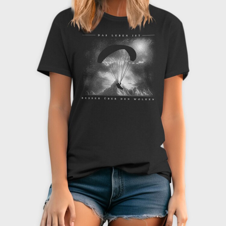 Paraglider Silhouette, Tricou Barbati (Unisex)