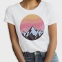 Retro Sunset Mountain, Tricou Femei