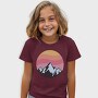 Retro Sunset Mountain, Tricou Copii