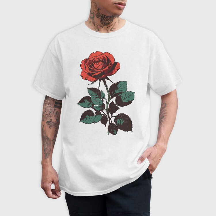 Rose Draw, Tricou Barbati (Unisex)