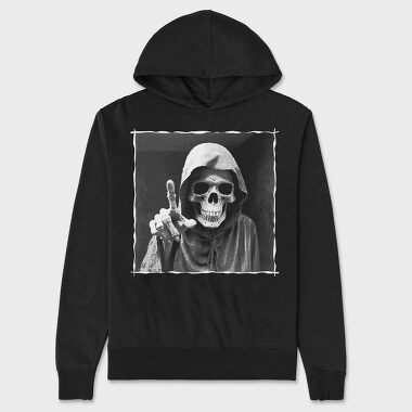 Death Pointing Finger, Hanorac Oversize Barbati (Unisex)