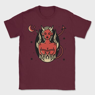 Devil Girl, Tricou Barbati (Unisex)