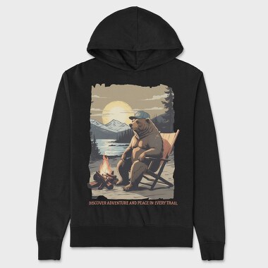 Discover Adventure and Peace in Every Trail, Hanorac Oversize Barbati (Unisex)