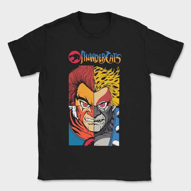 Thundercats Split Face, Tricou Barbati (Unisex)