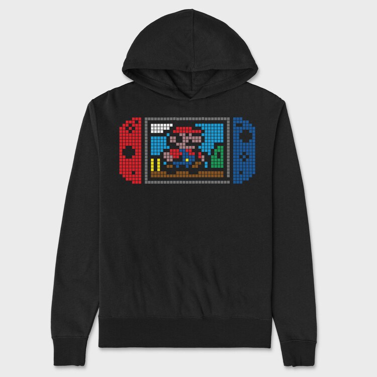Tetris Heart, Hanorac Oversize Barbati (Unisex)