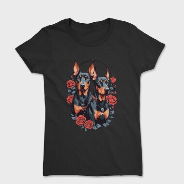 Doberman and Roses, Tricou Femei