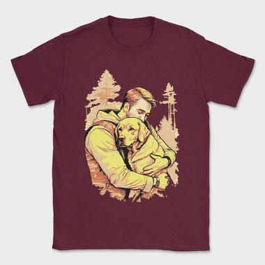 Dog and Man Hug, Tricou Barbati (Unisex)