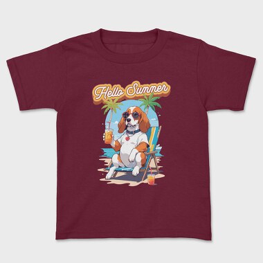 Dog Beach Hello Summer, Tricou Copii