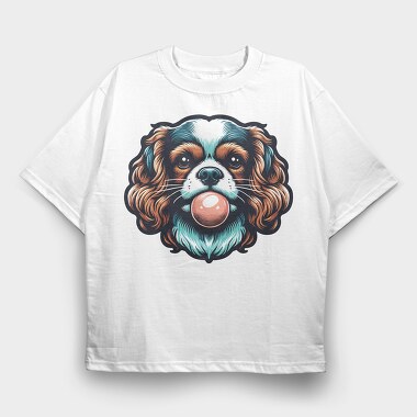 Dog Bubblegum 2, Tricou Oversize Barbati (Unisex)