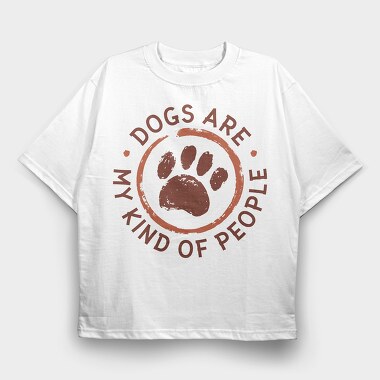 Dog Fingerprint, Tricou Oversize Barbati (Unisex)