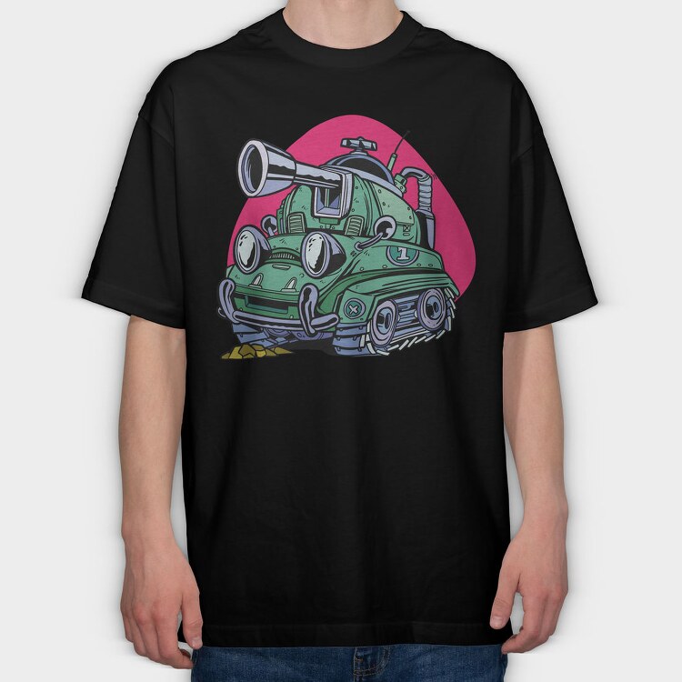 Tank1, Tricou Oversize Barbati (Unisex)