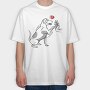 Dog High Five, Tricou Oversize Barbati (Unisex)