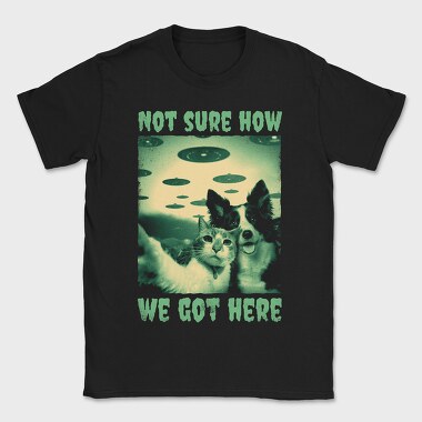 Dog and Cat Ufo, Tricou Barbati (Unisex)