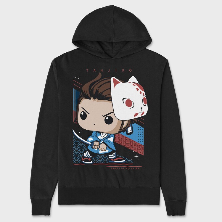 Tanjiro Katana Pop, Hanorac Oversize Barbati (Unisex)