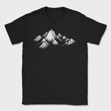 Drawn Mountains, Tricou Barbati (Unisex)